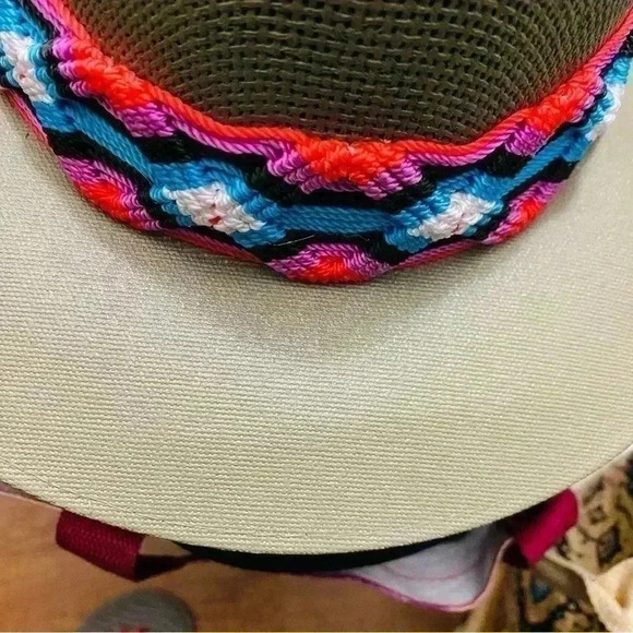 TOMBSTONE Large explorer canvas quadrille Fedora Cowboy olive green braided‎ - Picture 6 of 6